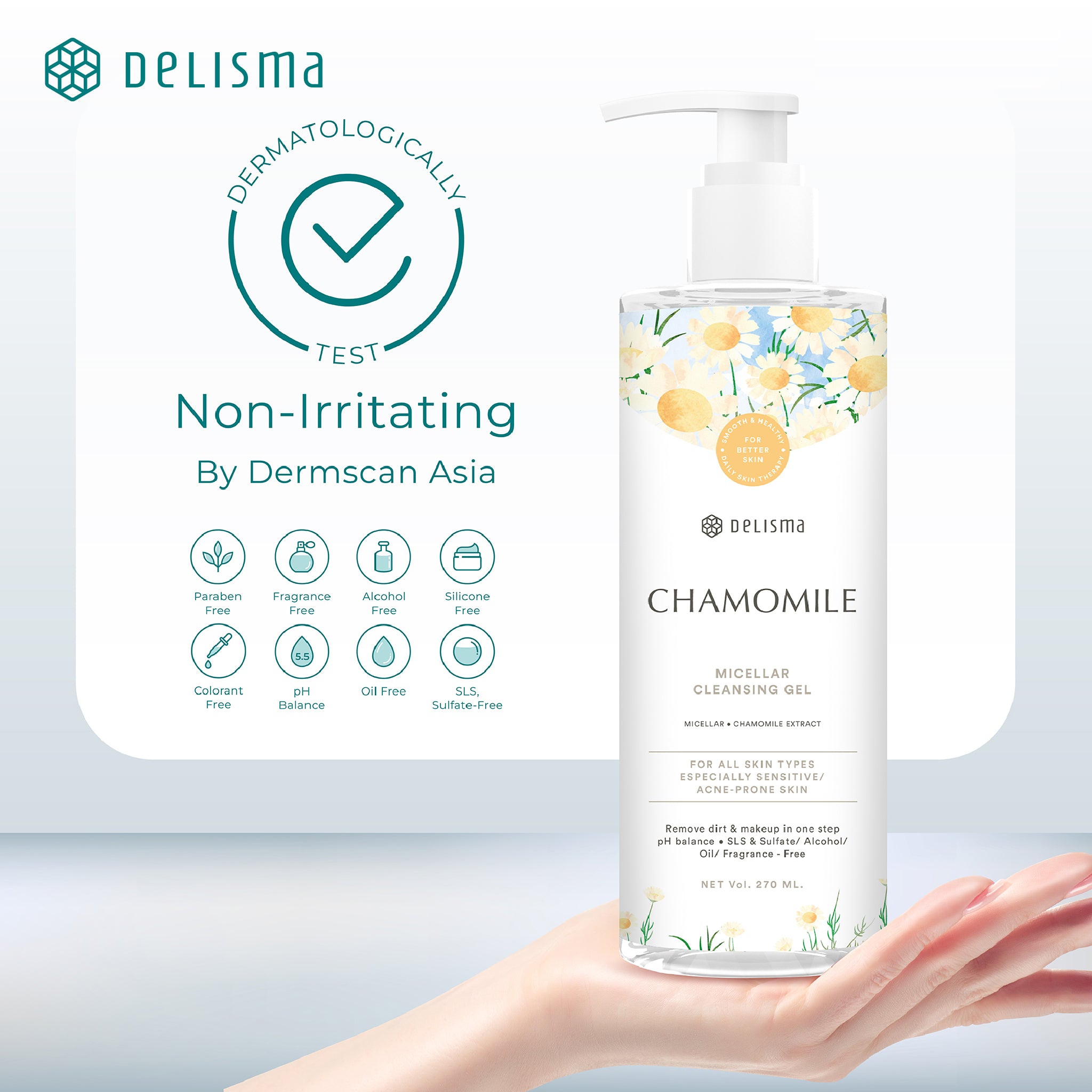Delisma - Chamomile Micellar Cleansing Gel 270 ml