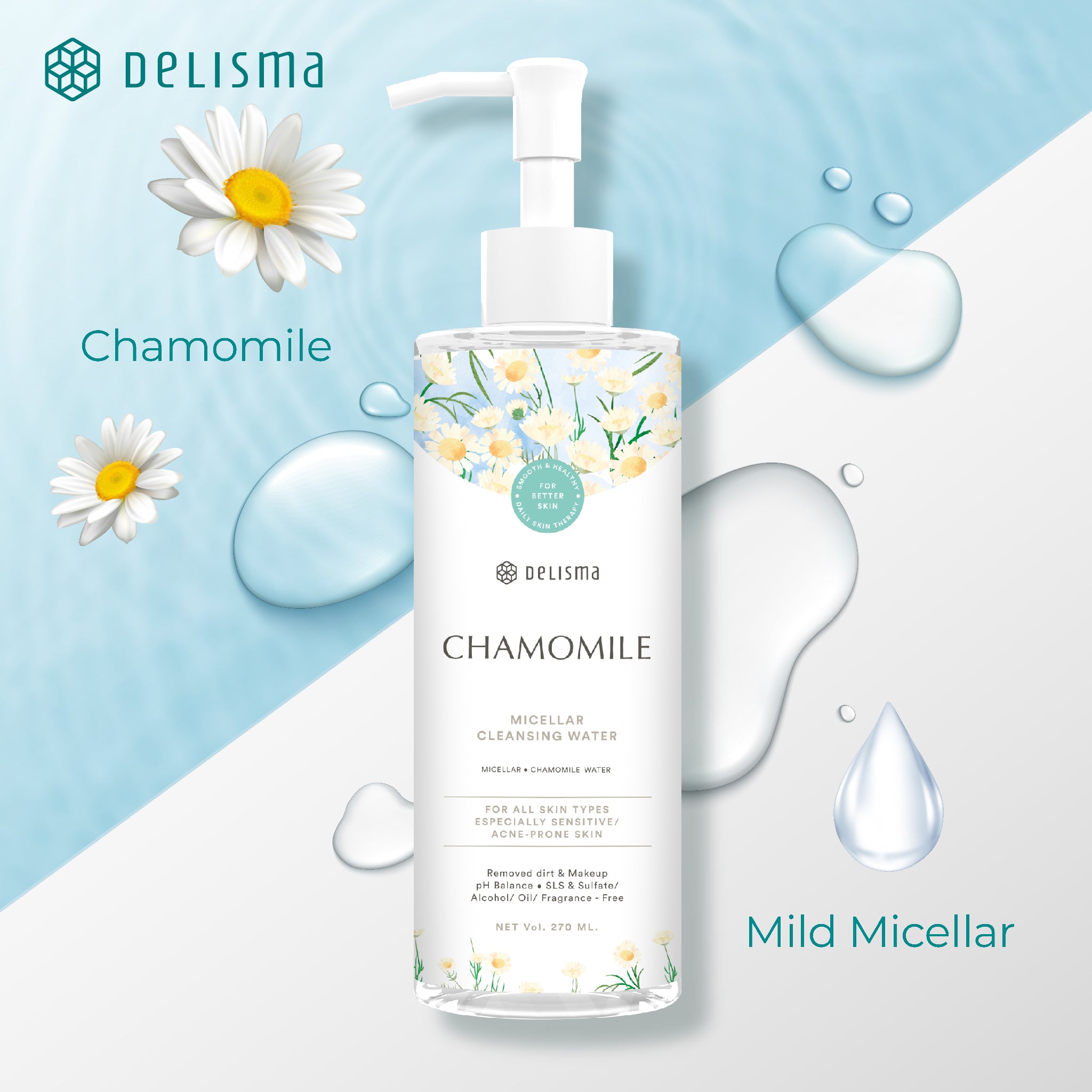 Delisma - Chamomile Micellar Cleansing Water 270 ml