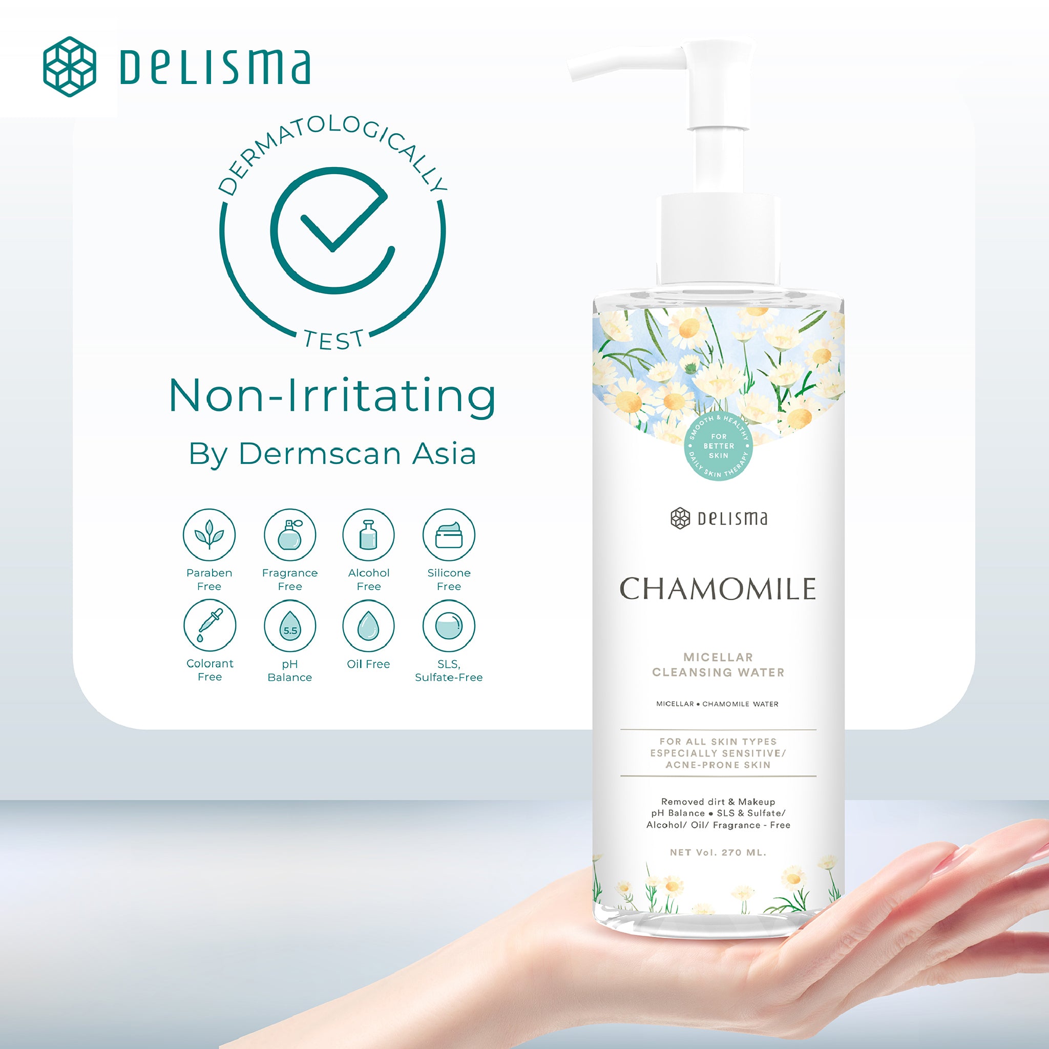 Delisma - Chamomile Micellar Cleansing Water 270 ml