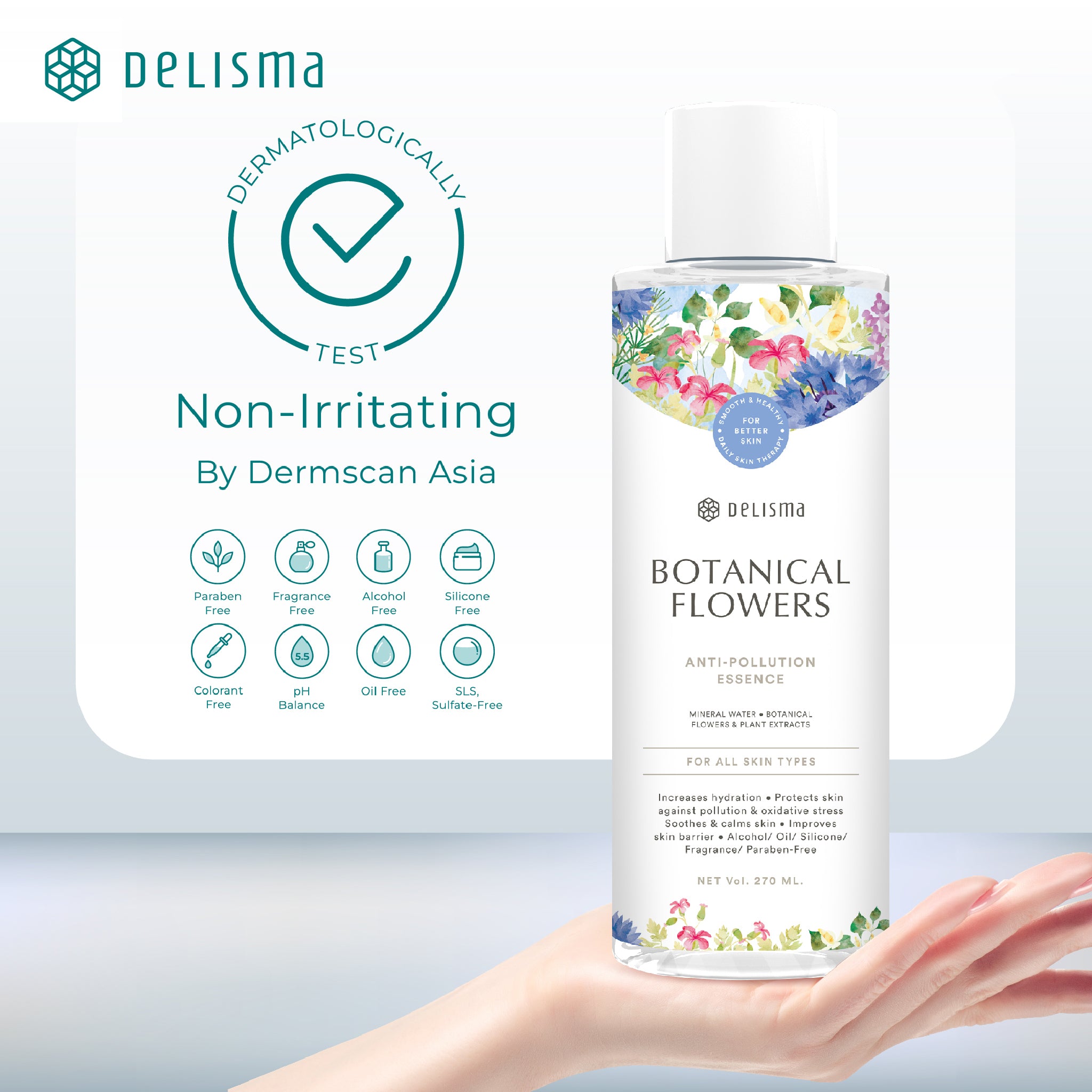 Delisma - Botanical Flowers Anti-Pollution Essence Mist 270 ml