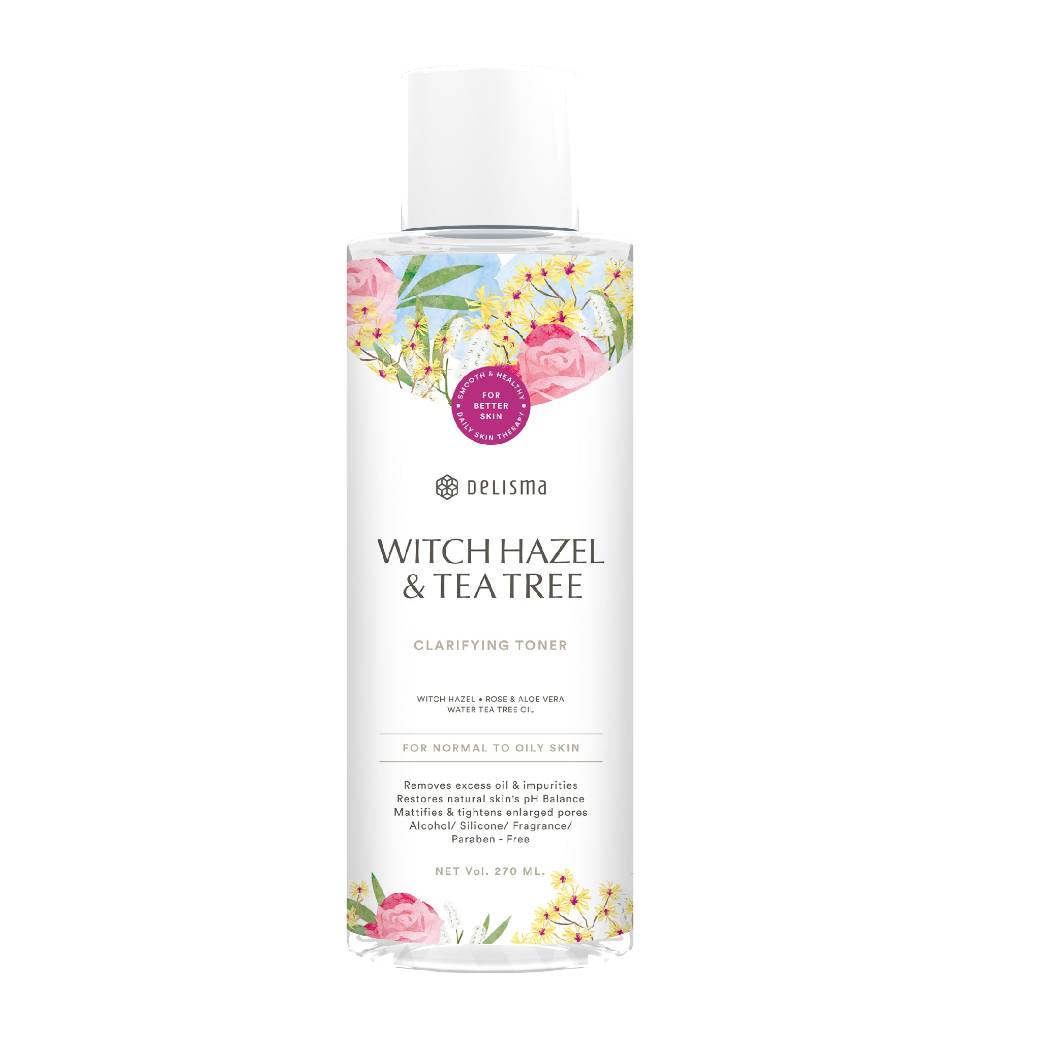Delisma - Witch Hazel & Tea Tree Clarifying Toner 270 ml