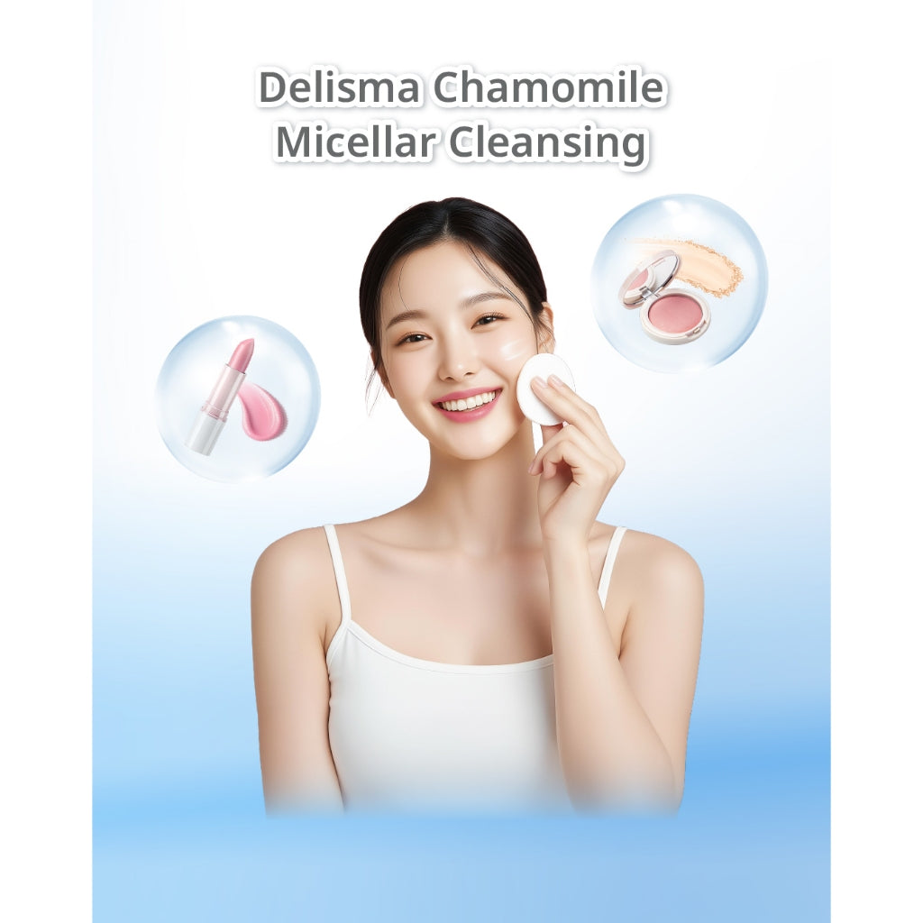 Pack2 (1 Free 1) Delisma - Chamomile Micellar Cleansing Water 270 ml Exp. 10/01/27